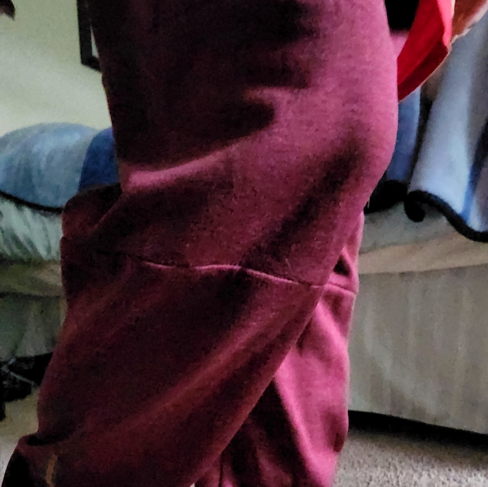 Red sweatpants